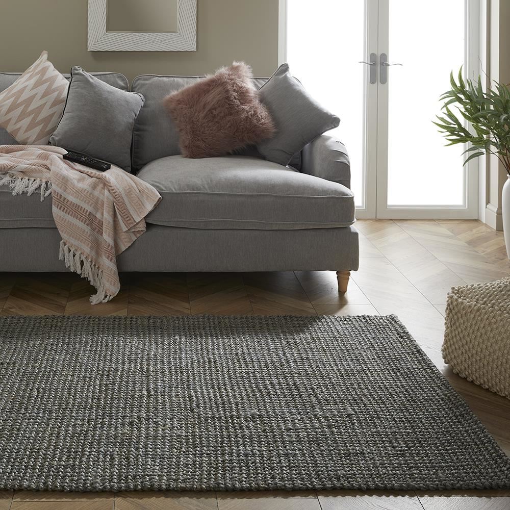 Whitefield Handwoven Boucle 120x170cm Grey Rug