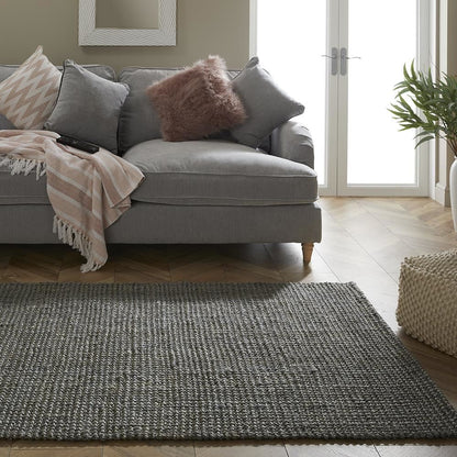 Whitefield Handwoven Boucle 120x170cm Grey Rug
