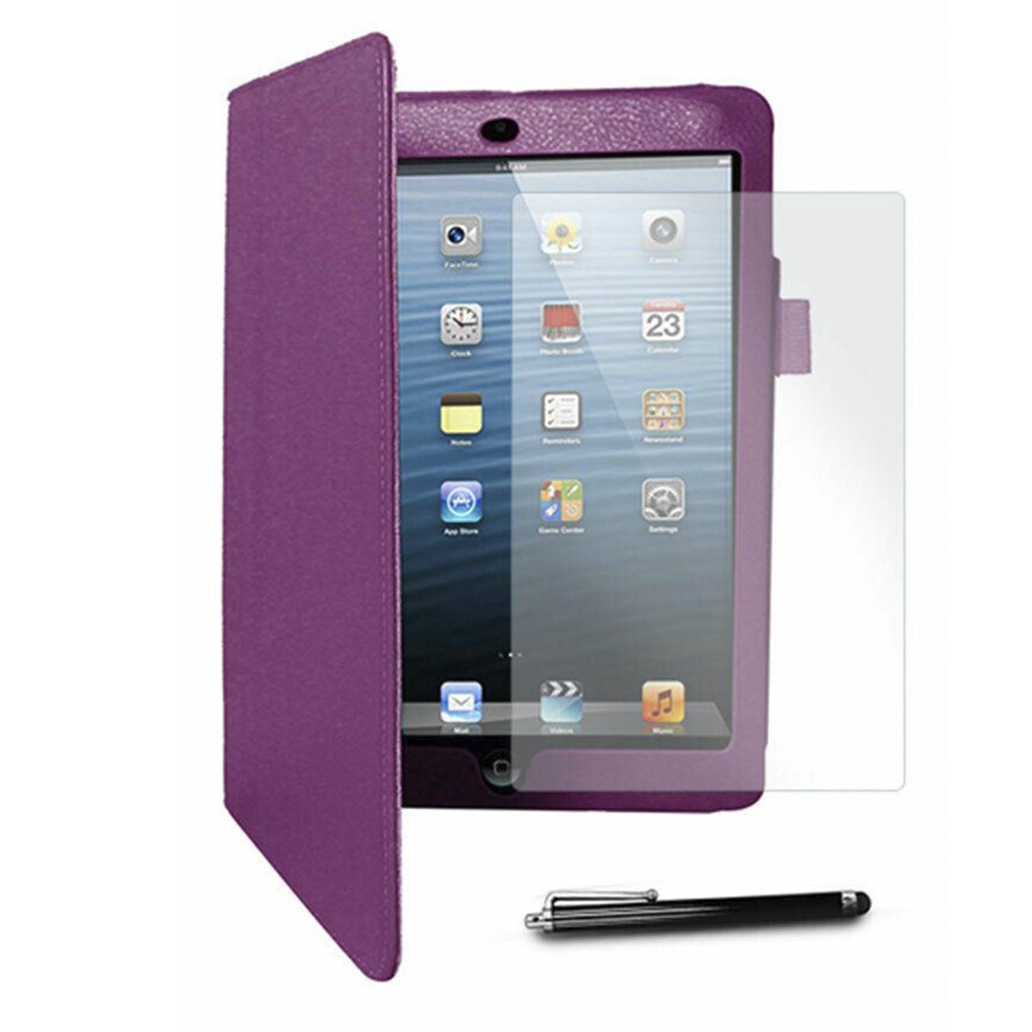 GVC 3 in 1 Executive Lightweight & Hardback Wallet Case for Pad Air, Purple