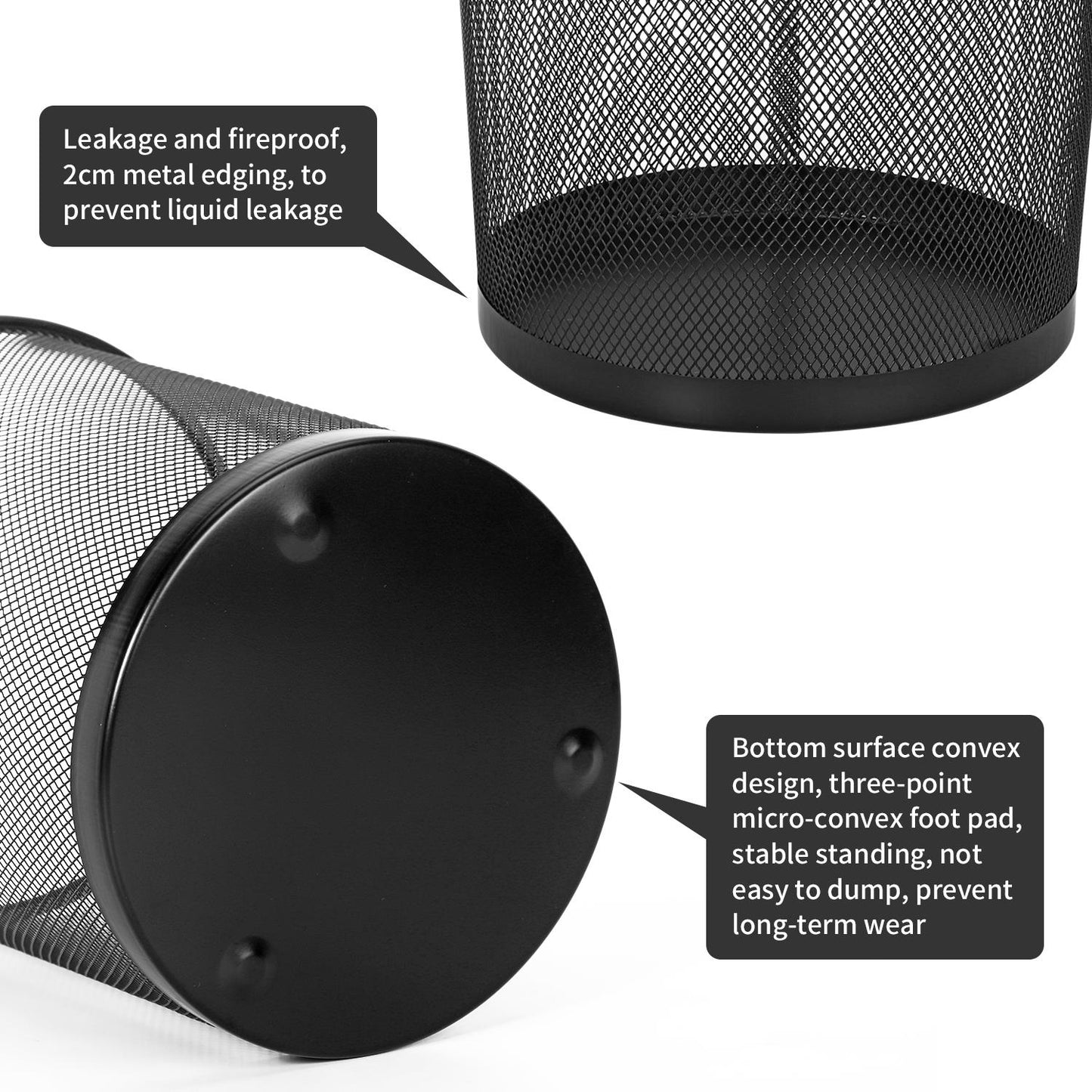 Vinsani 2pc Black Mesh Bin 1010404
