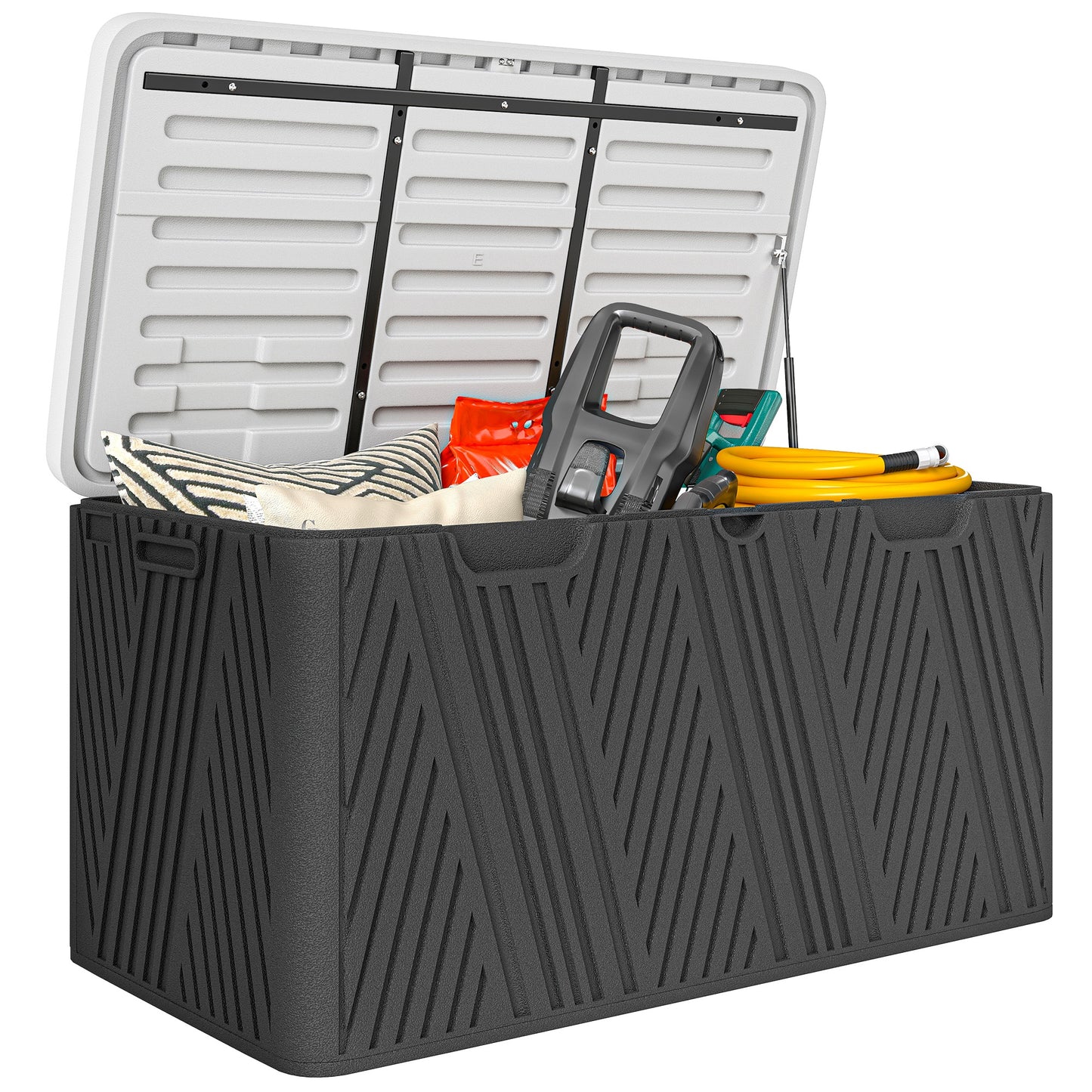Spacious 380L HDPE Storage Box with Lockable Lid - Durable & Waterproof