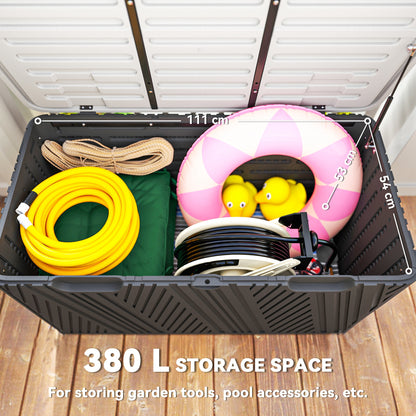 Spacious 380L HDPE Storage Box with Lockable Lid - Durable & Waterproof