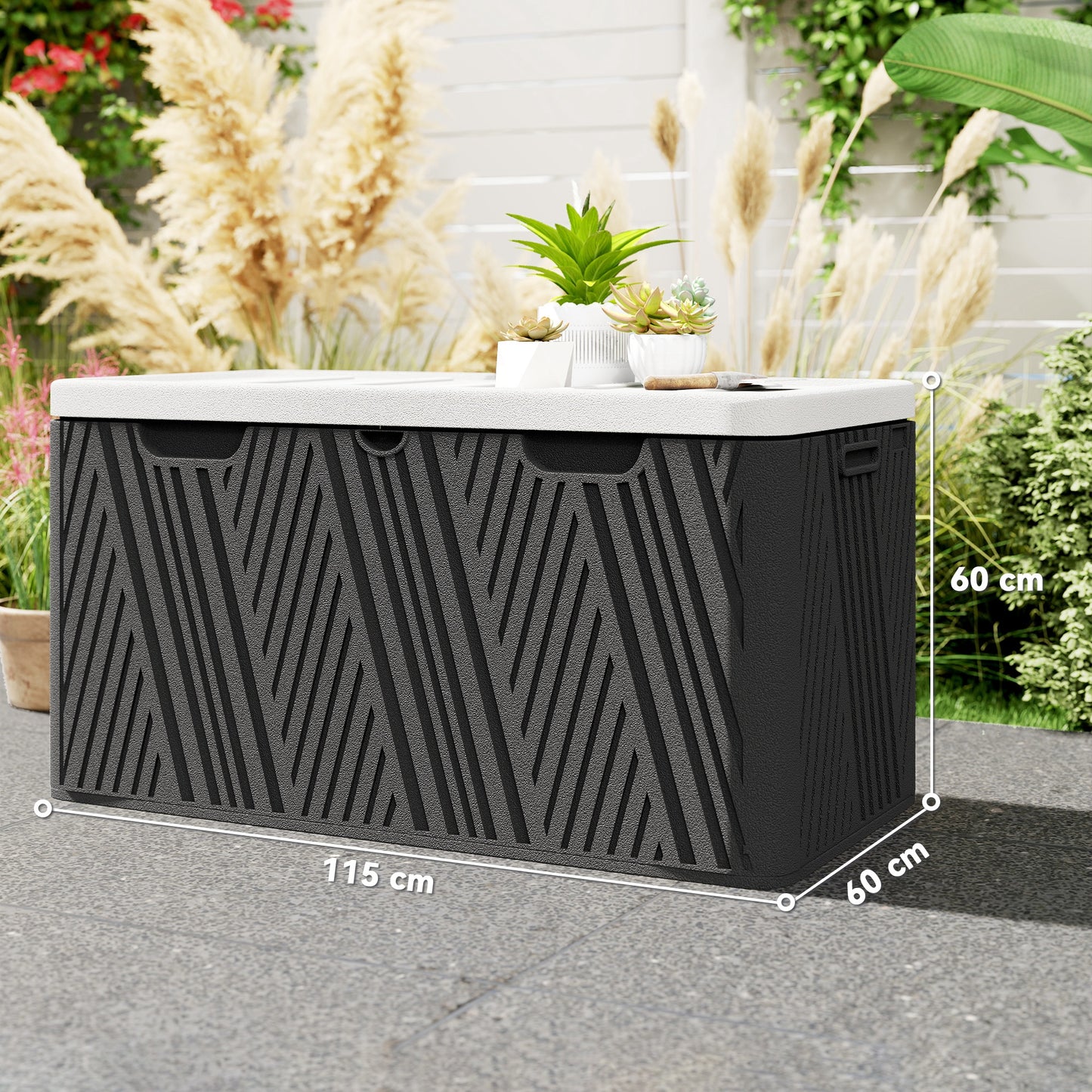 Spacious 380L HDPE Storage Box with Lockable Lid - Durable & Waterproof