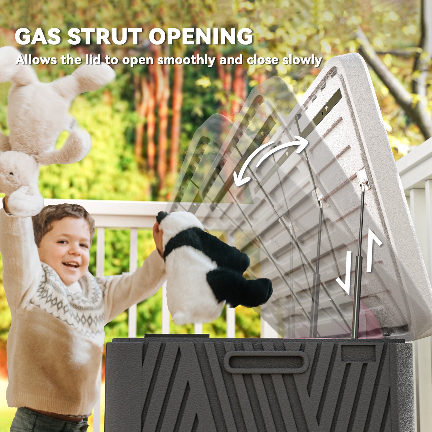 Spacious 380L HDPE Storage Box with Lockable Lid - Durable & Waterproof