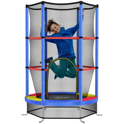 HOMCOM Kids Trampoline Mini Bouncer w/ Enclosure Net for 3-6 Years