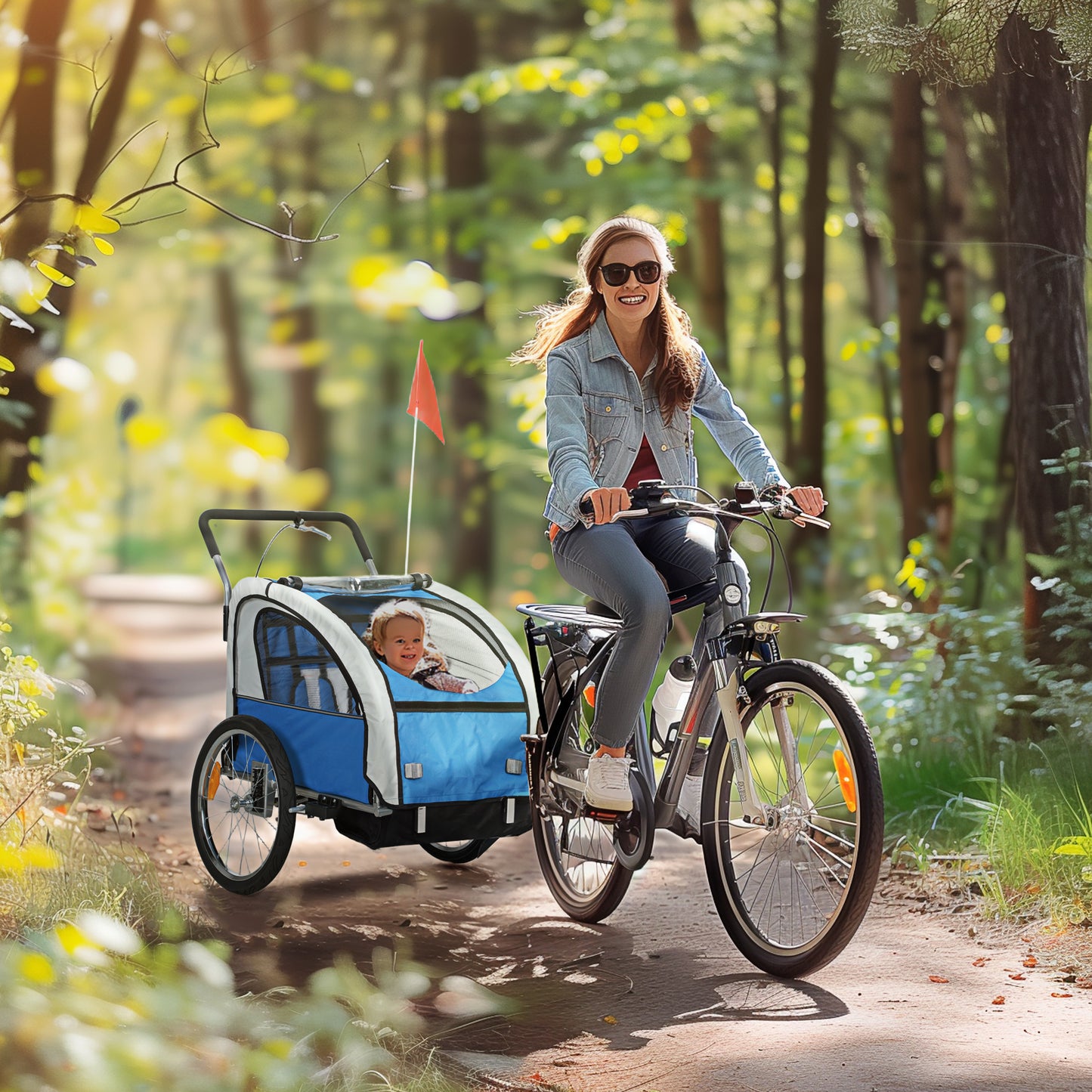 Durable Steel Frame Child Carrier - Safe, Smooth Ride for Kids