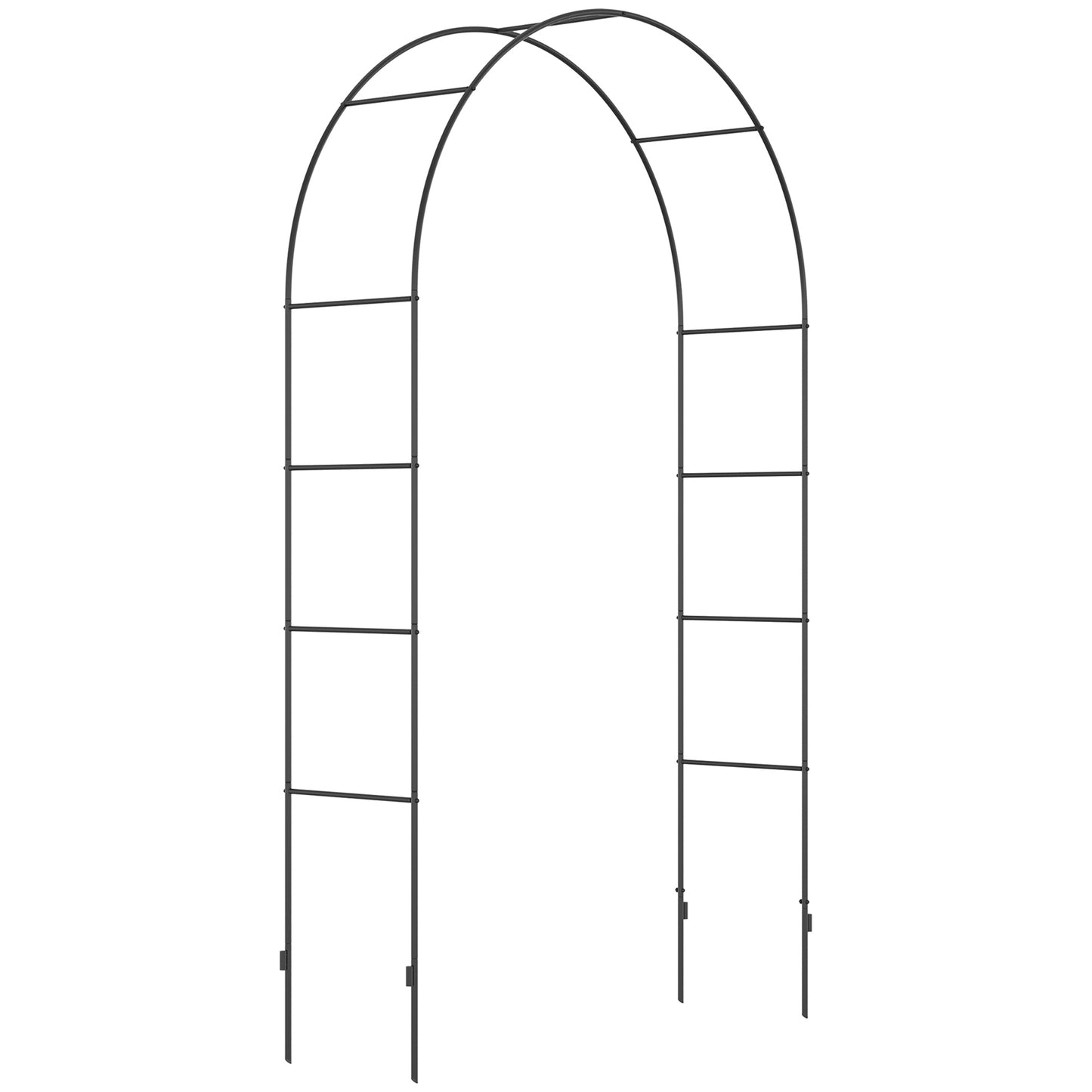 Outsunny Outdoor Garden Arch, Metal Garden Arbor for Climbing Plants