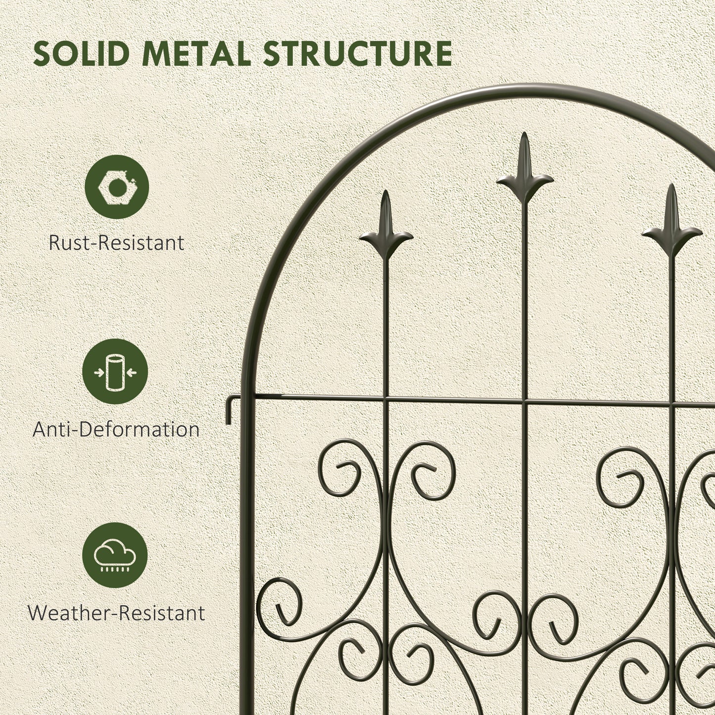 Outsunny Set of 2 Metal Garden Trellis, Outdoor Trellis Panels, 150 x 50 cm