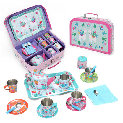 SOKA 18pc TIN TEA SET - LLAMA 0000352