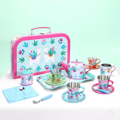 SOKA 18pc TIN TEA SET - LLAMA 0000352