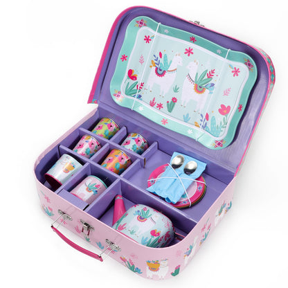 SOKA 18pc TIN TEA SET - LLAMA 0000352