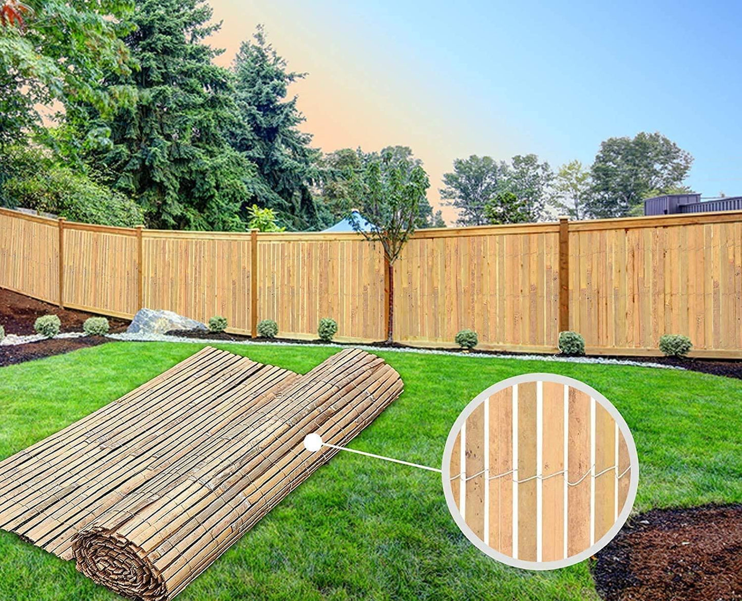 Bamboo Slatted Fence 1.2m X 4m