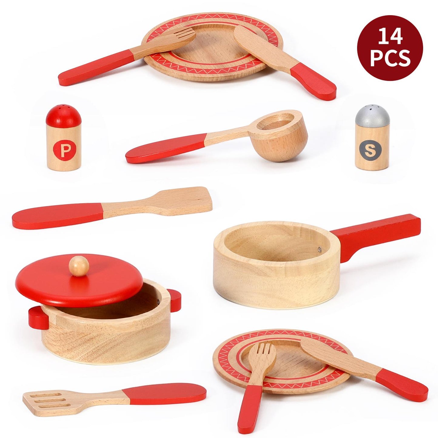SOKA Red cooking set 0000266