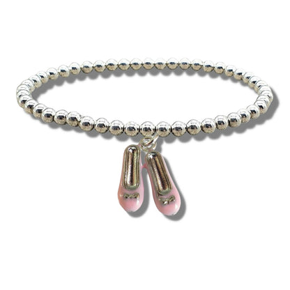 Girls Ballet Shoes Beaded Bracelet