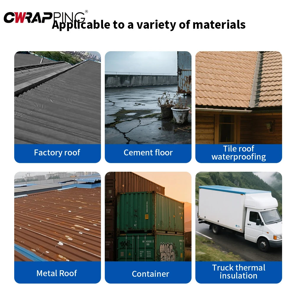5/10M Waterproof Self-Adhesive Fix Tape Wall Crack Resistance Repair Adhesive Tape Heat Insulation Roof Leakproof Repair Sticker