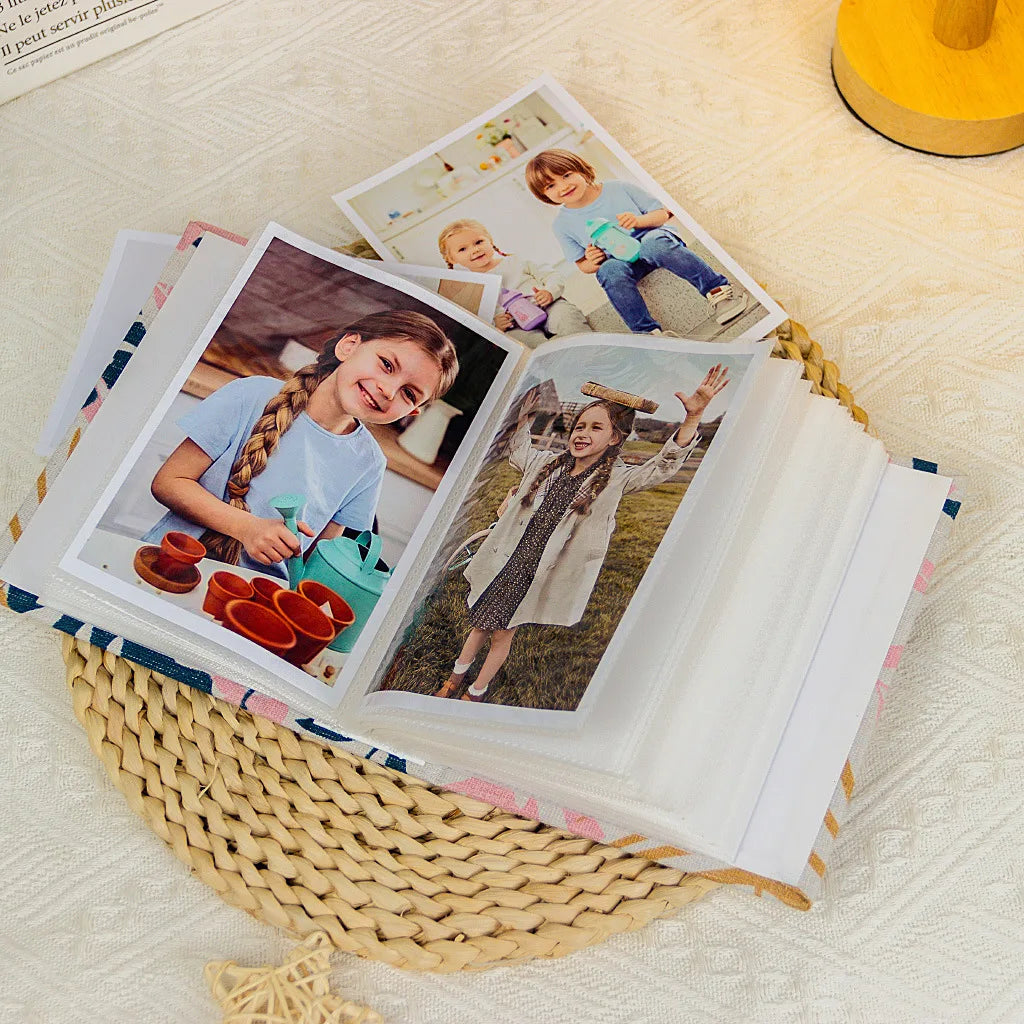 7-inch 100-piece Photo Album Bookshelf Album Fabric Cover Album Suitable For Storing Family Anniversary And Wedding Photos