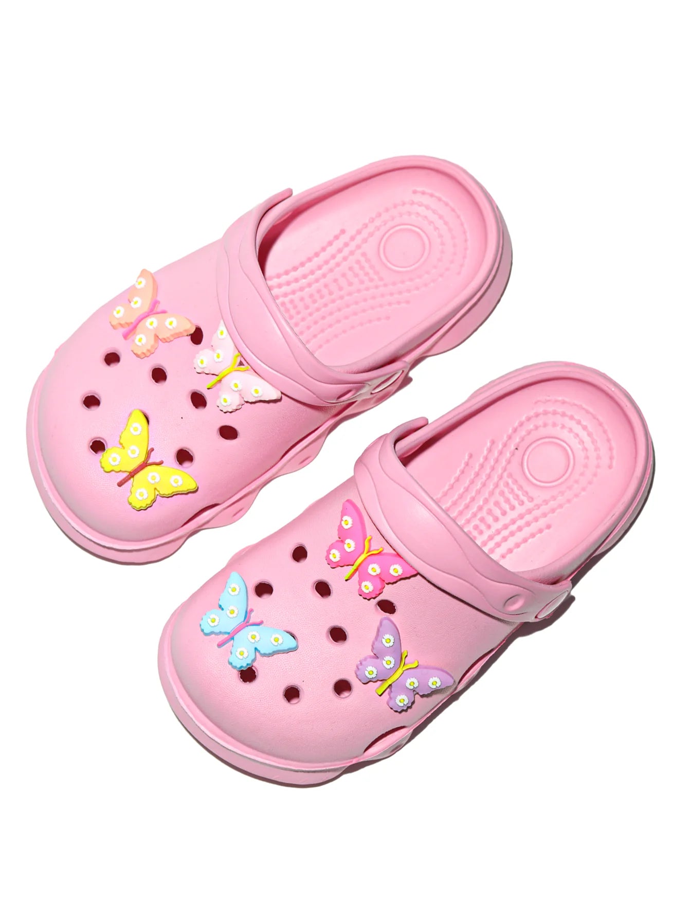 Comfortable and lightweight girls' clogs, can be worn in all seasons, exquisite butterfly shoes,summer hot beach shoes 1214