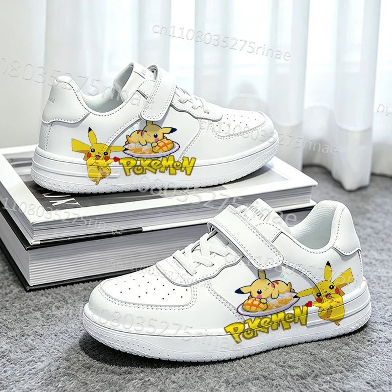 Boys Girls Pokemon Kids Parent Child Shoes Woman Simple Cute Cartoon Print Popular Sports Shoes Zapatos Kids Gift for Him