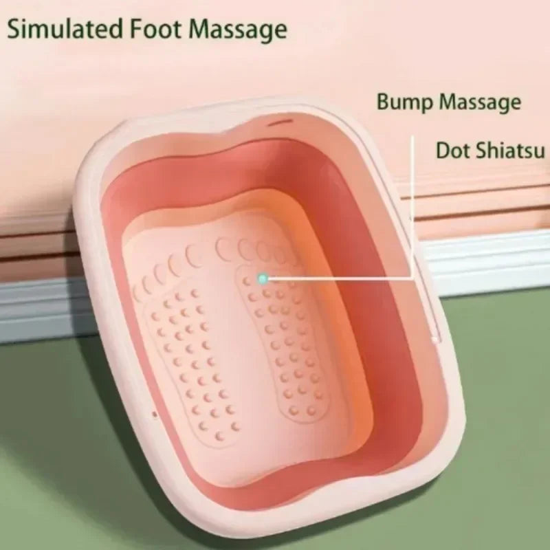 Foldable Footbath Massage Bucket Soaking Bucket Folding Basin Bucket Household Sauna Bathtub Pedicure Bathroom Suppliess