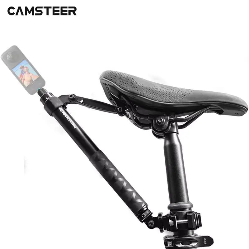 Camsteer Premium Bicycle Postseat 3rd Person View Mount for GoPro Max2 Hero 13 12 Insta360 X5 X4 X3 Ace Pro2 DJI Osmo360 Cameras