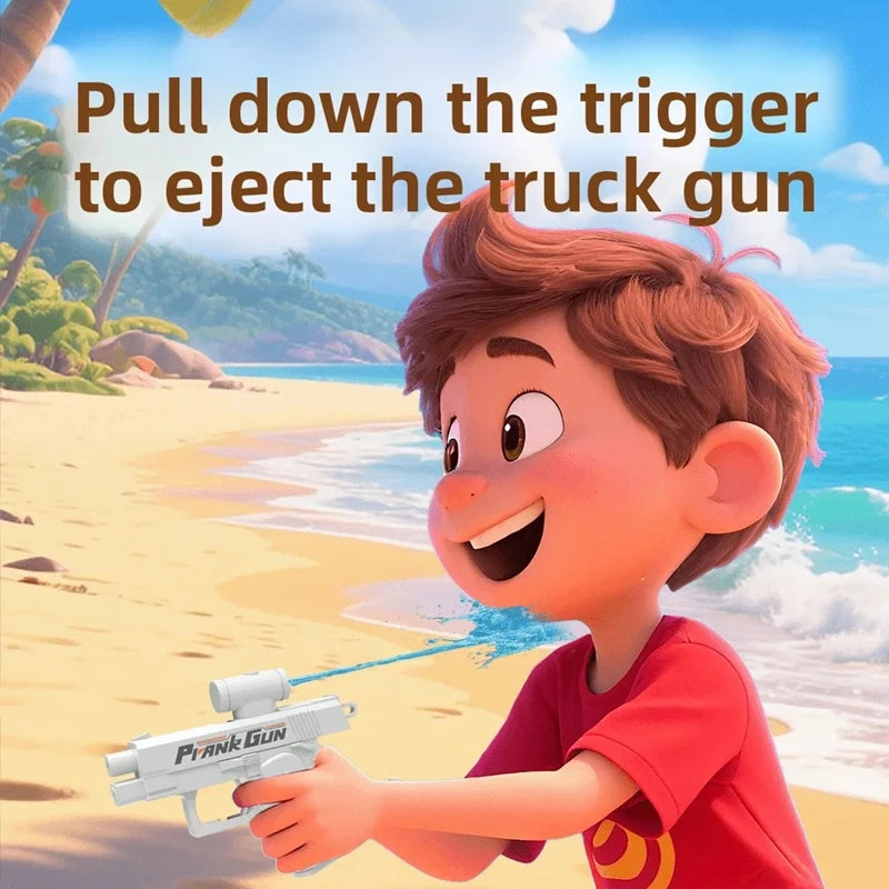 Prank Water Gun Continuous Firing Water Gun Two-way Water Gun Portable Small Pistol Outdoor Indoor Mischievous Shoot Water Guns