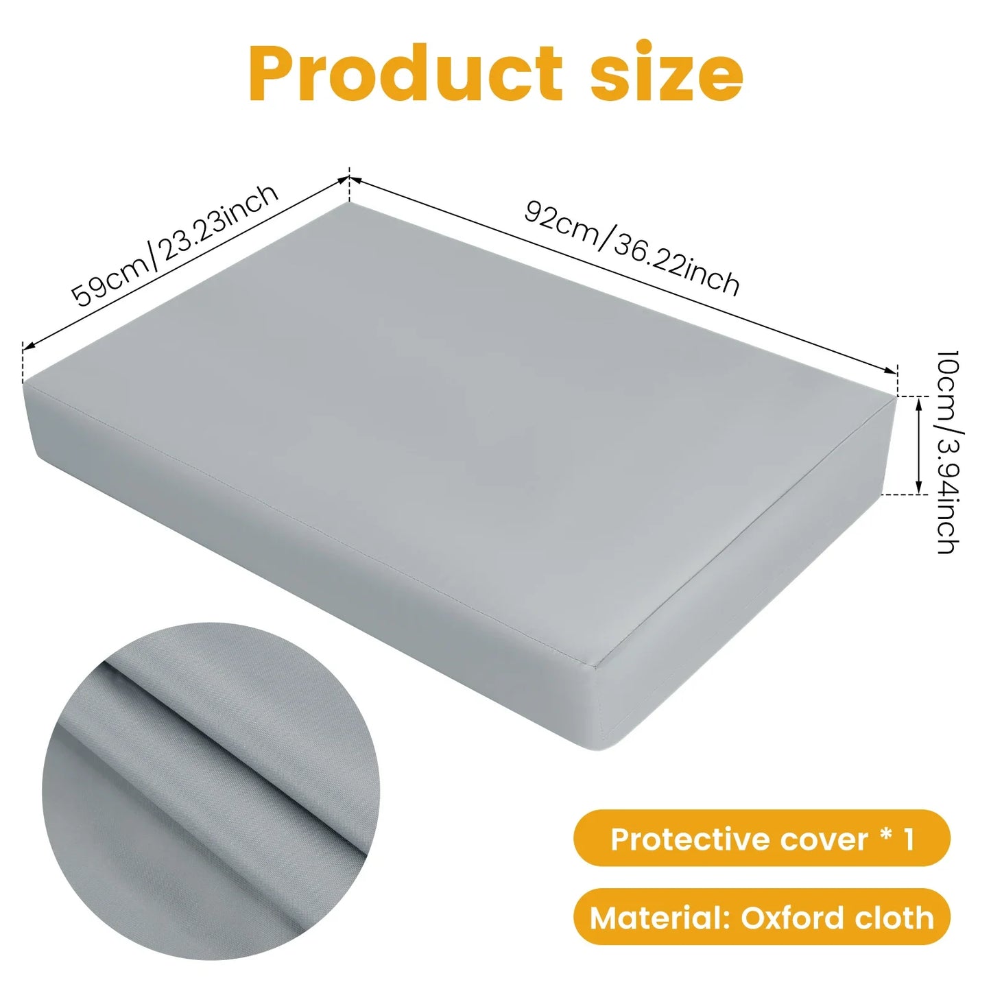 Dog Bed Cover Oxford Cloth Waterproof Dog Bed Protector Cover With Zipper Removable Dog Bed Liner Easy to Wash Pet Supplies S/M
