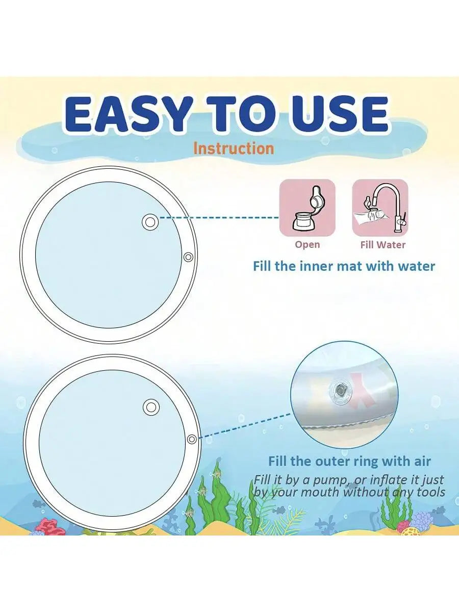 Baby Water Play Mat Inflatable Cushion PVC Infant Tummy Time Toddler Water Pad For Kids Early Education Developing Activity Toys
