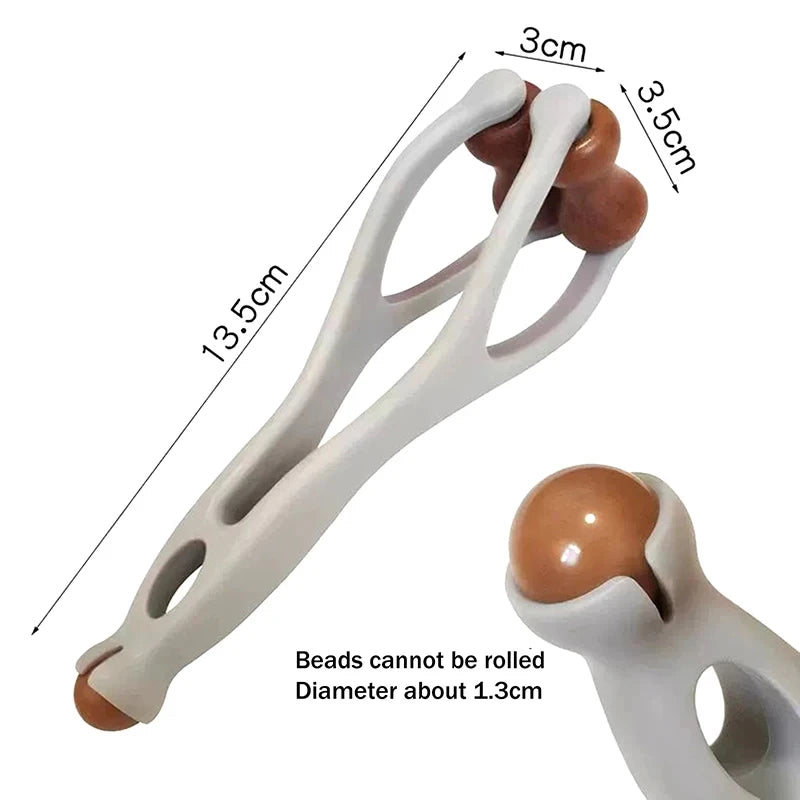 1/2pcs Solid Wood Finger Massage Roller with 360° Rollers Clip Design Finger Massager Acupressure Stick for Hand Meridian Relief
