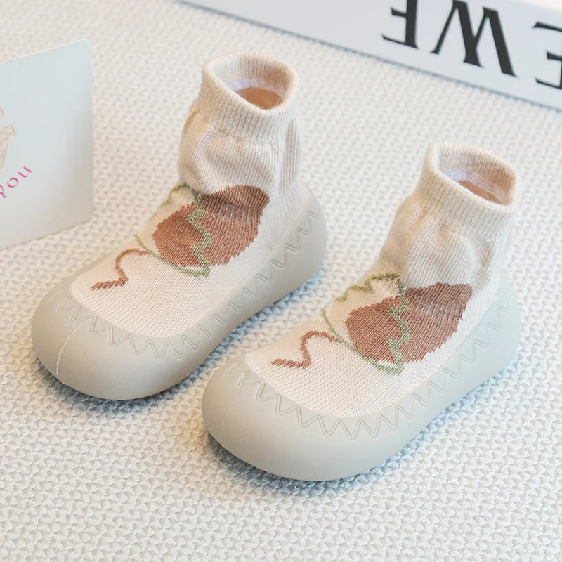 Baby Socks Shoes Infant Cute Cartoon Kids Boy Shoes Soft Rubber Sole Child Floor Sneaker BeBe Booties Toddler Girls First Walker