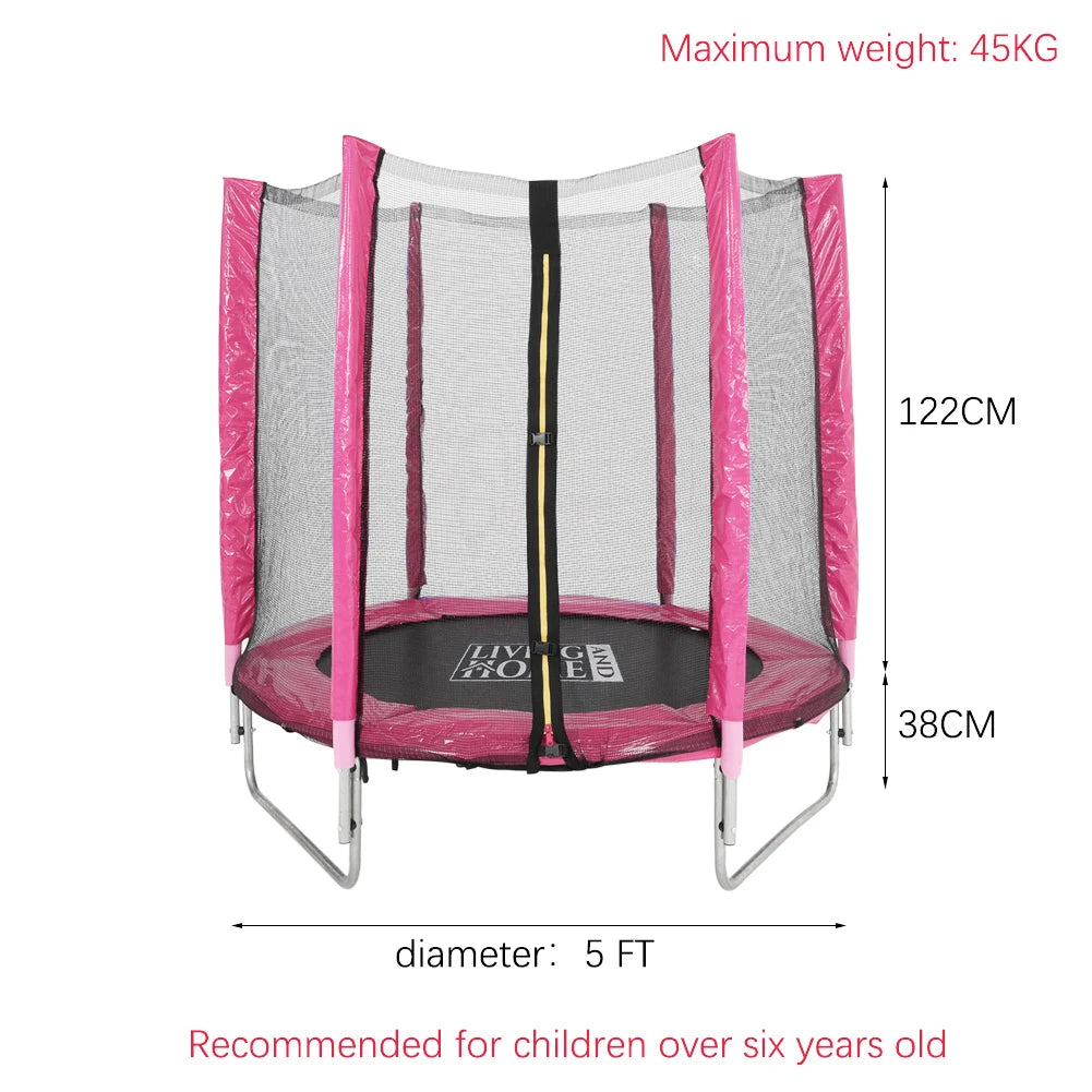 【Breeins】Outdoor Trampoline with Safety Enclosure for Kids Entertainment