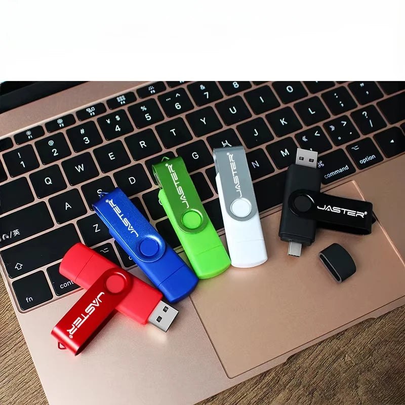 Multifunctional OTG 2 IN 1 Type-c USB Flash Drive Pendrive 128GB Cle Usb Флэш-накопител Stick 32/64 GB Pen Drive for Phone