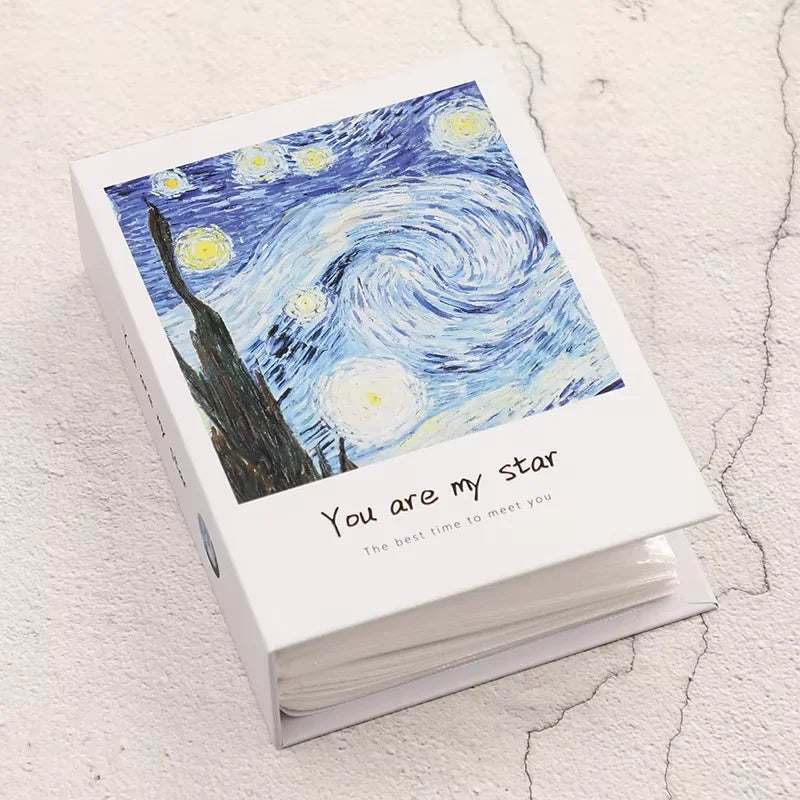 6-inch 100 Pockets Plastic Album Memorial Book Insert Recall Cute Good Time Family Photo Collection Book DIY Photocard