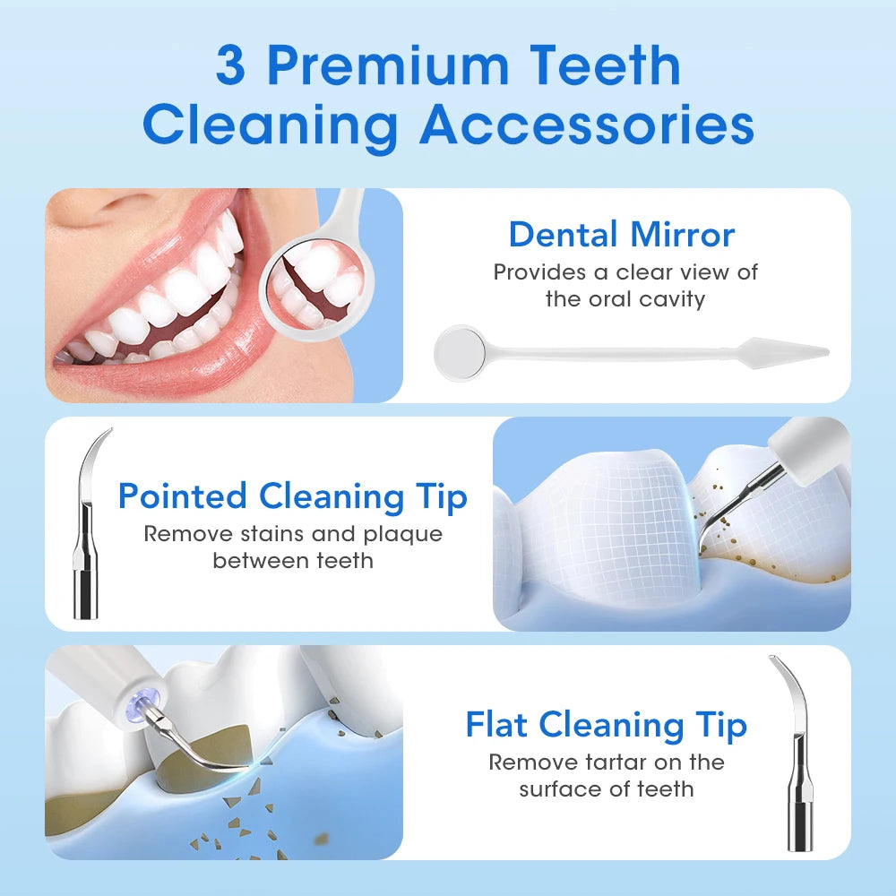 Electric Ultrasonic Dental Scaler 5 Modes Calculus Oral Tartar Remover Tooth Stain Cleaner Teeth Whitening Oral Care