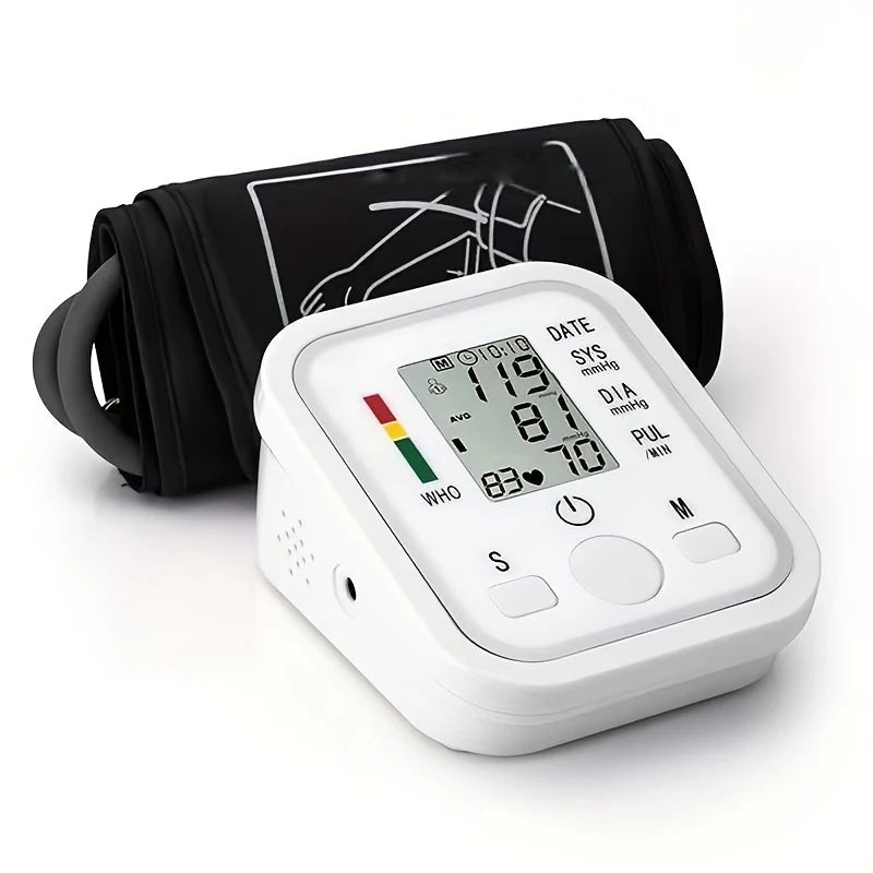 Digital Arm Blood Pressure Meter Cuff Medical Automatic Pressure Tonometer Tensiometer Heart Rate Pulse Meter BP Monitor Healthy