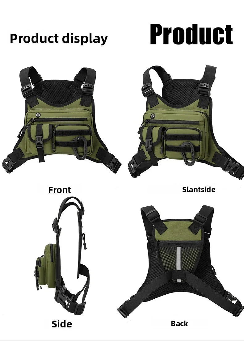 Outdoor Tactical Vest Multi-Functional Waterproof Wear-resistant Vest Backpack Men's Tactical Chest Bag for Hunting
