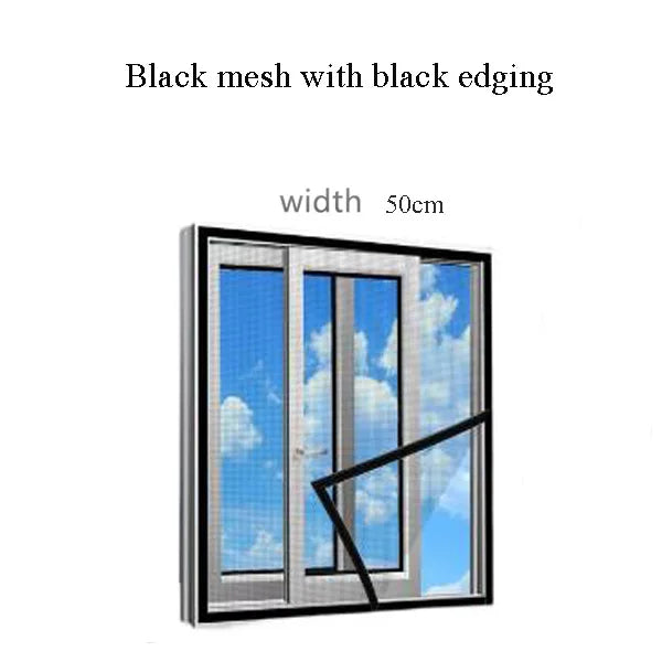 Mosquito Nets for Window,anti-mosquito window screens,Mesh Anti Insect Air Tulle Invisible Black Fiberglass Mosquitoes and Flies
