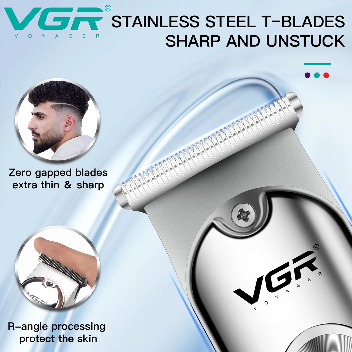 VGR Hair Trimmer Professional Hair Clipper Wireless Hair Cutting Machine Electric Zero Cutting Machine Trimmer for Men V-071