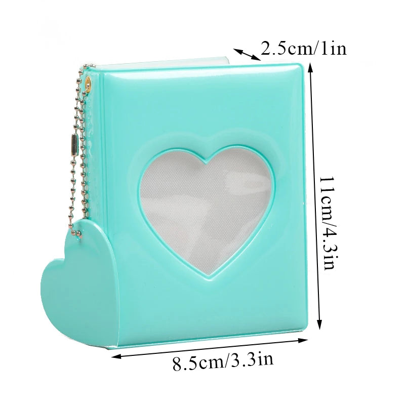 A5 Kpop Photocard Holder Binding Photo Cards Holder in Polaroid Album Book 3 Inches Heart Photo Card School Stationery Binder