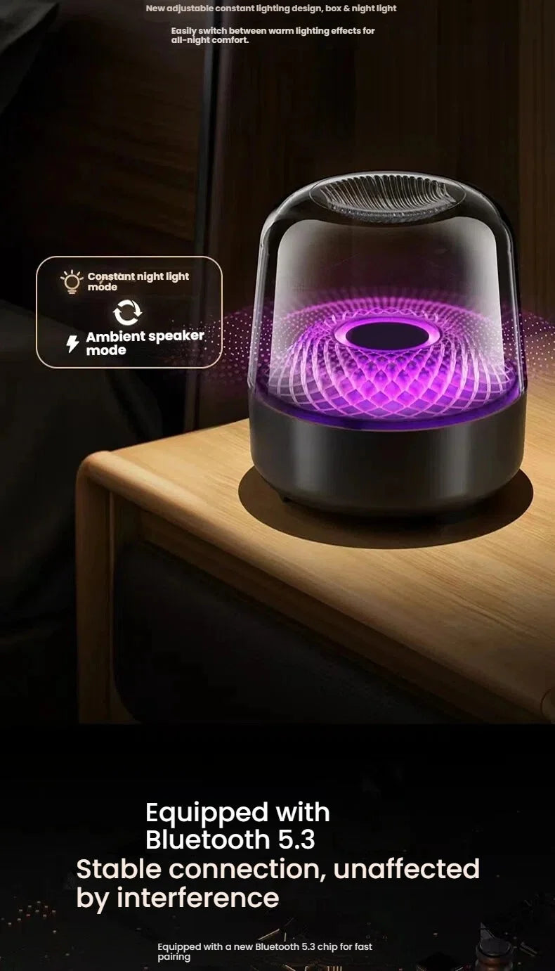 Glaze 5 Subwoofer Bluetooth 5.3 Audio Breathing Lamp Speakers Hi-Fi Acoustic Wireless Soundbar Portable Speaker for Home Theater