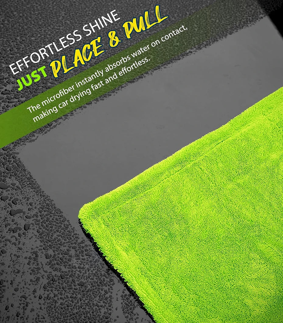 1400GSM Ultra-Thick Drying Towel for Car/Motorcycle Oversized 60x120cm Cleaning Cloth Soft High Absorbent Car Detailing Towel