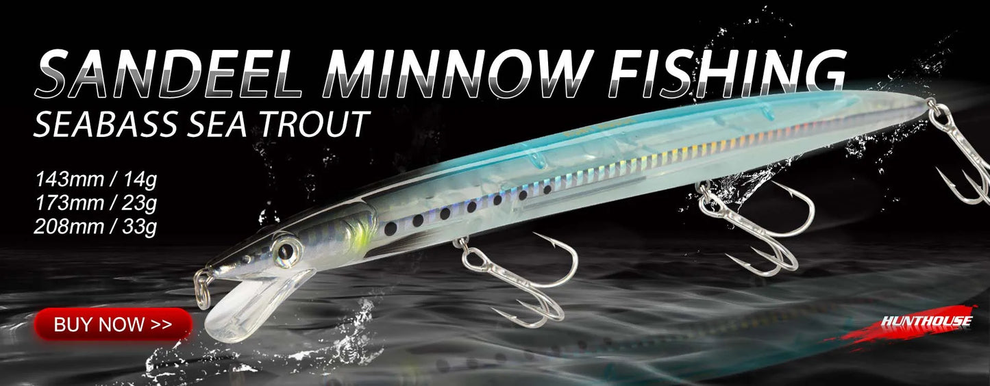 Hunthouse Sinking Minnow Fishing Lure Saltwater Small Hard Bait 95mm/28g 120mm /41g Artificial Mini Swimbait Leurre Pesca