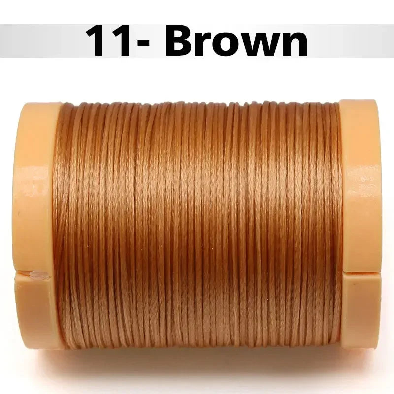 Handmade Flat Wax Thread for Leather Craft, Hand Stitching, DIY Wax Coated Strings, Repair Shoes, Sewing Tools, 0.8mm, 1.0mm