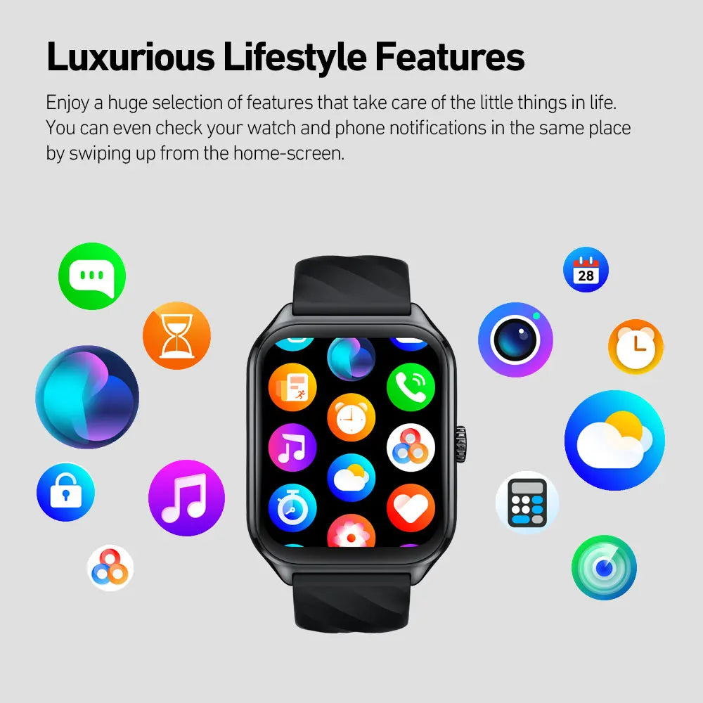 Zeblaze GTS 4 Smart Watch 1.94" HD AMOLED Display Voice Calling 100+ Sports Modes Heart Rate SpO2 Fitness Tracking Smartwatch