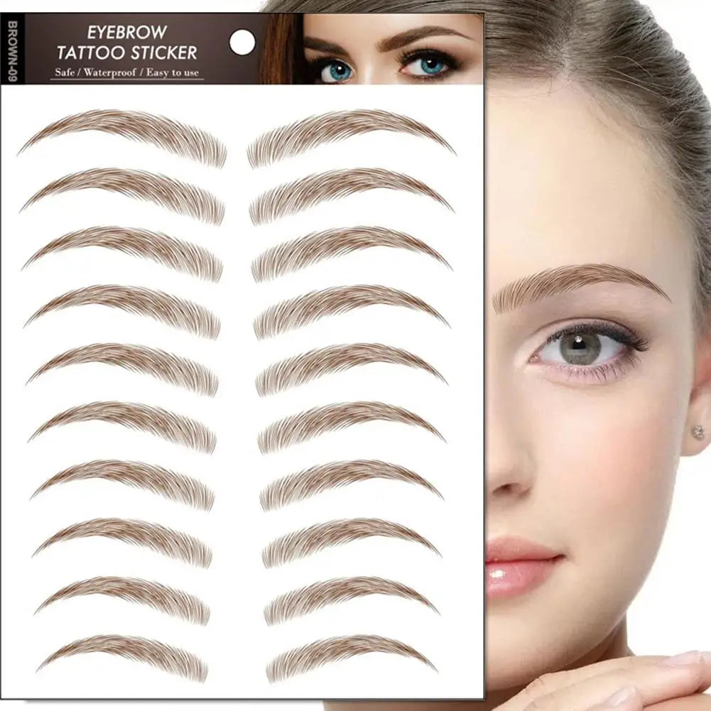 6D Hair Like Eyebrows Stickers Makeup Waterproof Eyebrow Eyebrow Long Natural Hair-liked Authentic Eyebrow Tattoo Sticker