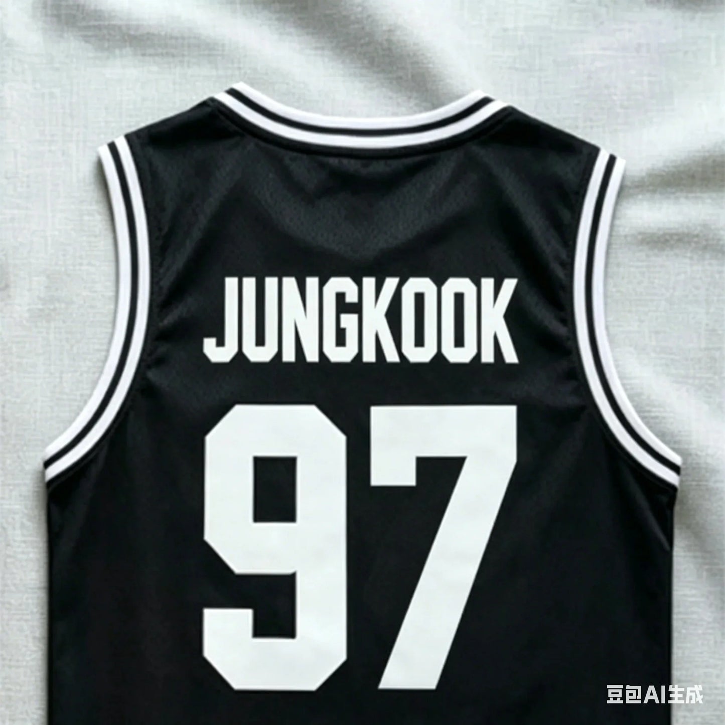 Members Number Basketball Tank Top Black White Striped Mesh Sleeveless Vest Kpop Army Concert Oversized Fan Sports Jersey