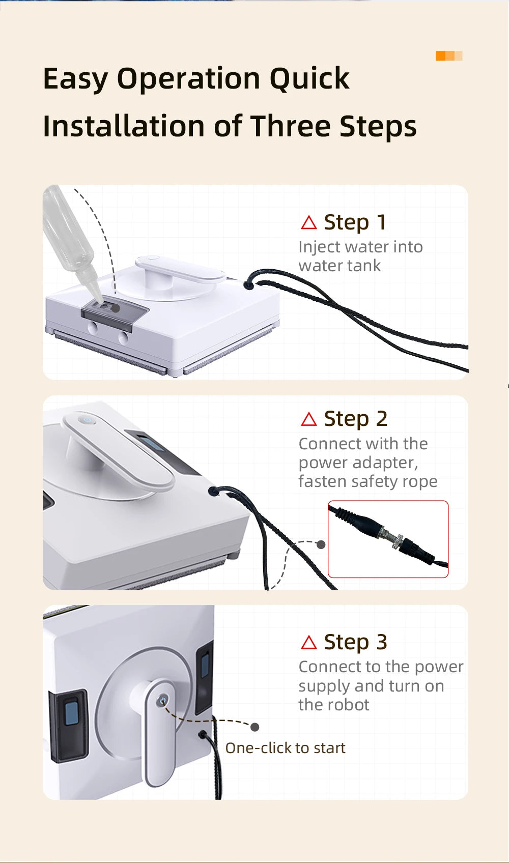 Robot Window Cleaner Liectroux YW509, 4-Way Water Spray,Home Glass Floor Window Robot Vacuum Cleaner,Strong Vacuum,Smart Memory