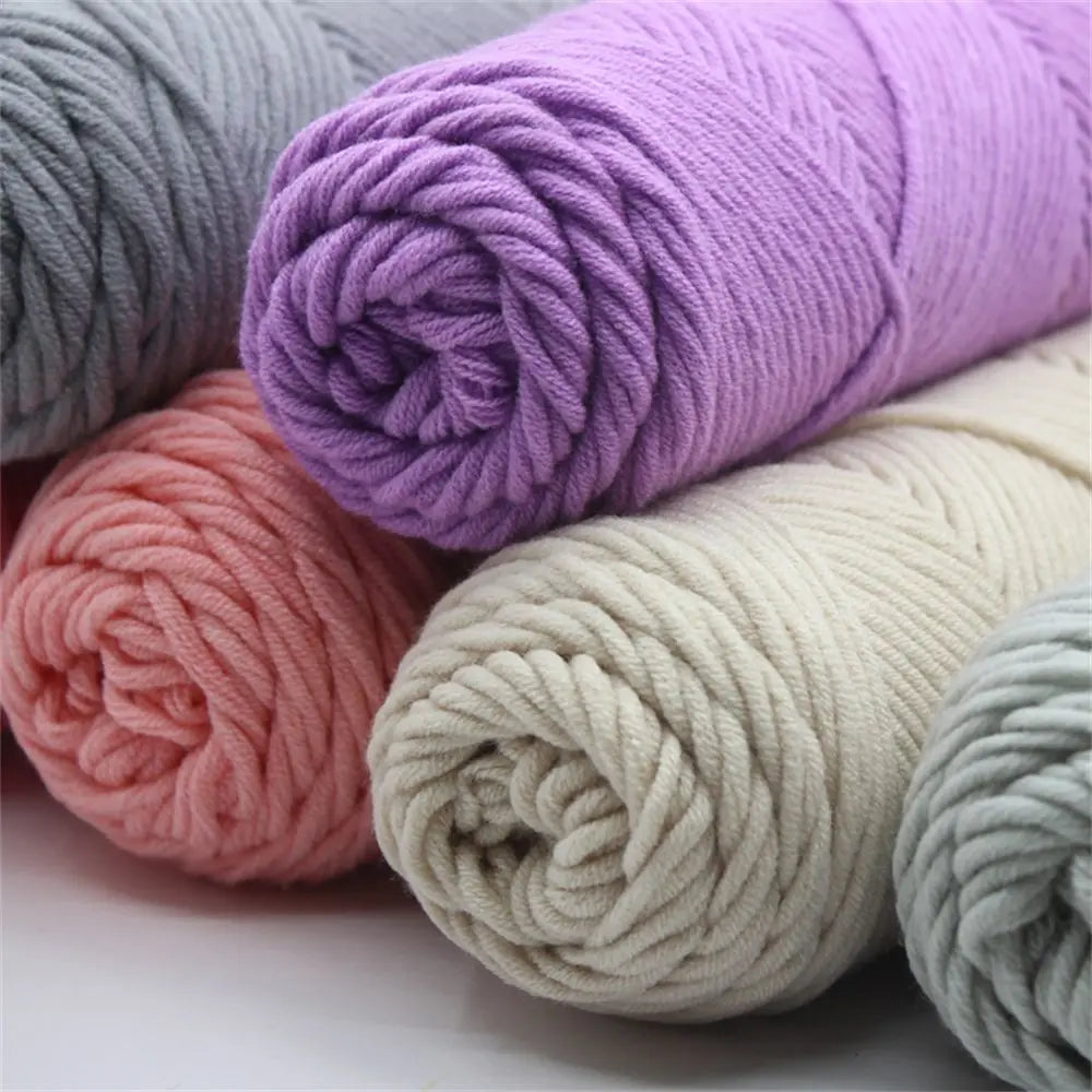 Lover Scarves Handmade 100g Hand Knitting DIY Knitting Chunky Crochet 8 Ply Thread Milk Cotton Yarn Woolen Yarn
