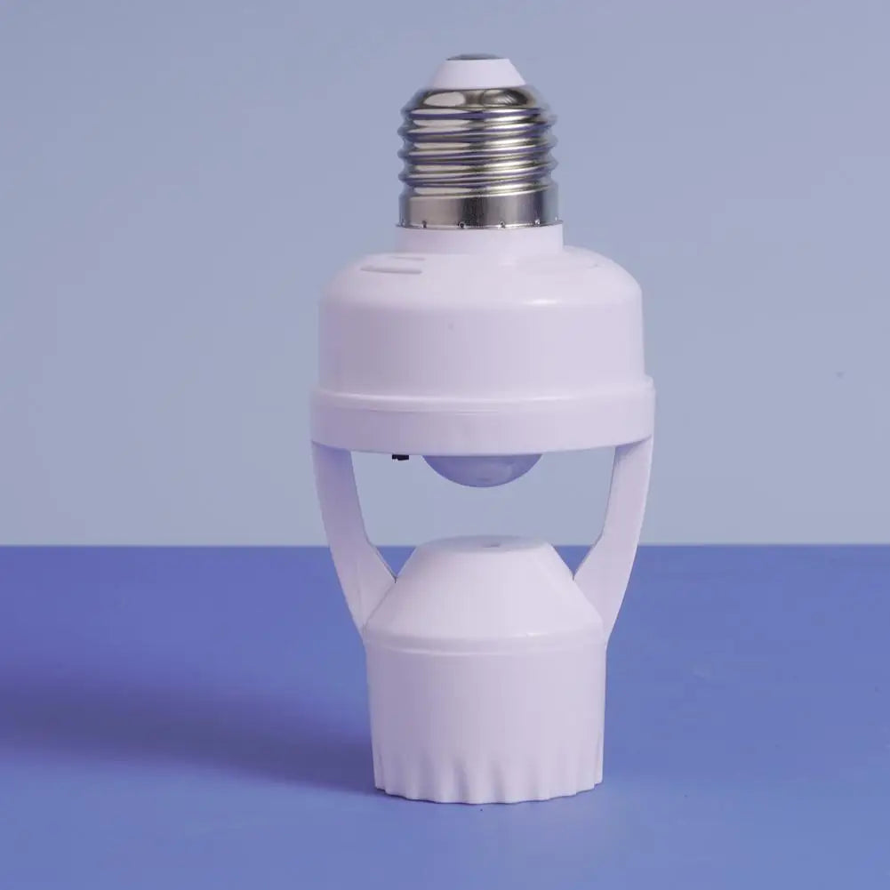PIR Motion Sensor Lamp Holder E27 Smart Light Bulb Holder Adapter Auto On/Off Motion Light Socket for Porch Staircase Basement