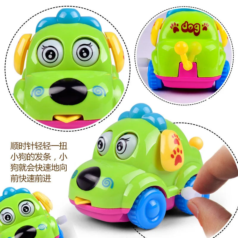 New Clockwork Toy Cartoon Winding Creative Cute Chain up car Small Animal Gift