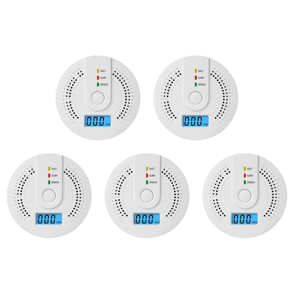 Digital Carbon Monoxide Detector CO Alarm Detector with LED Indicator High Sensitive Gas Detector Sound Warning Gas Leak Sensor